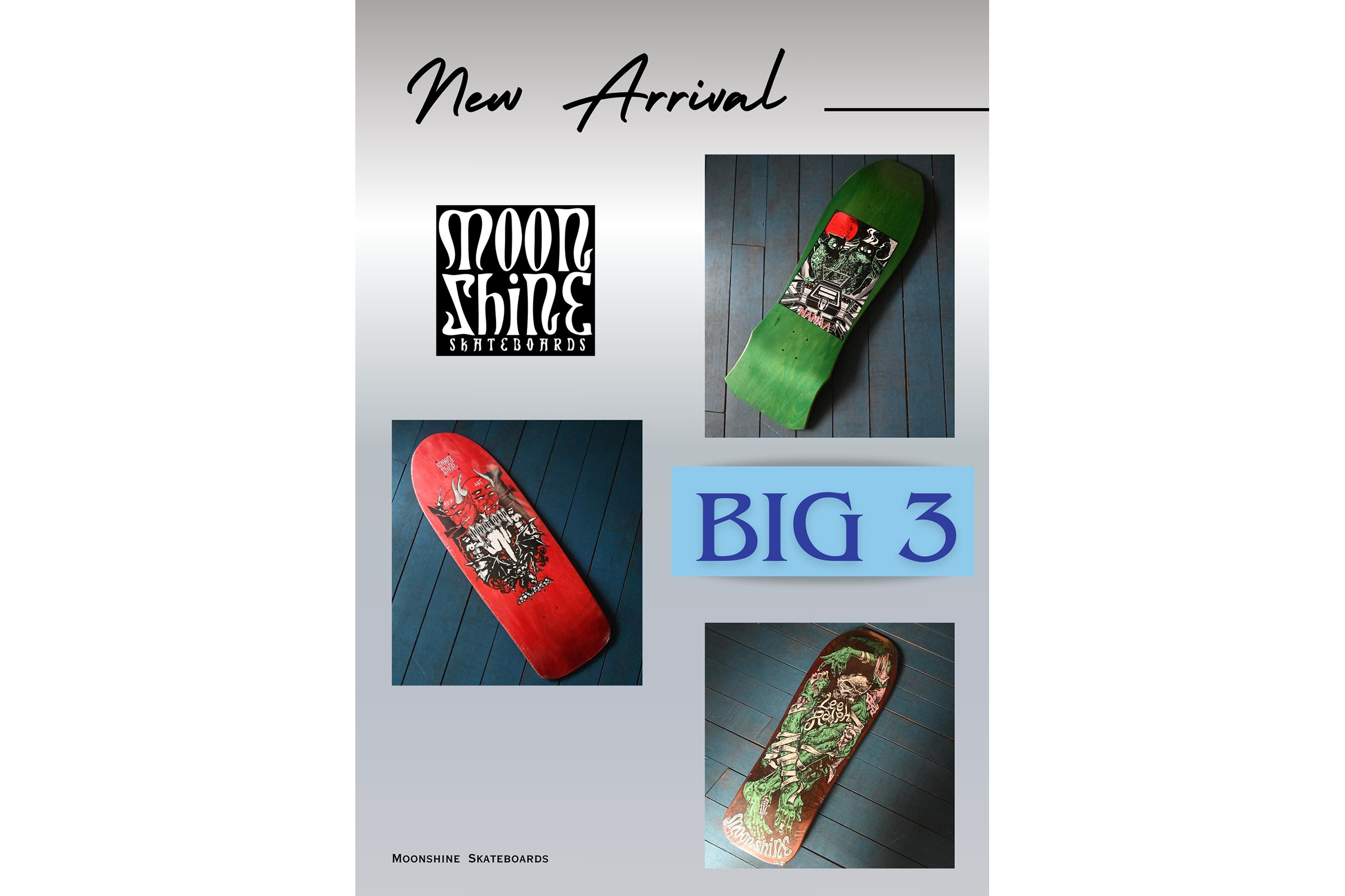 Moonshine Skateboards」が新作オールドスクールモデルを発表